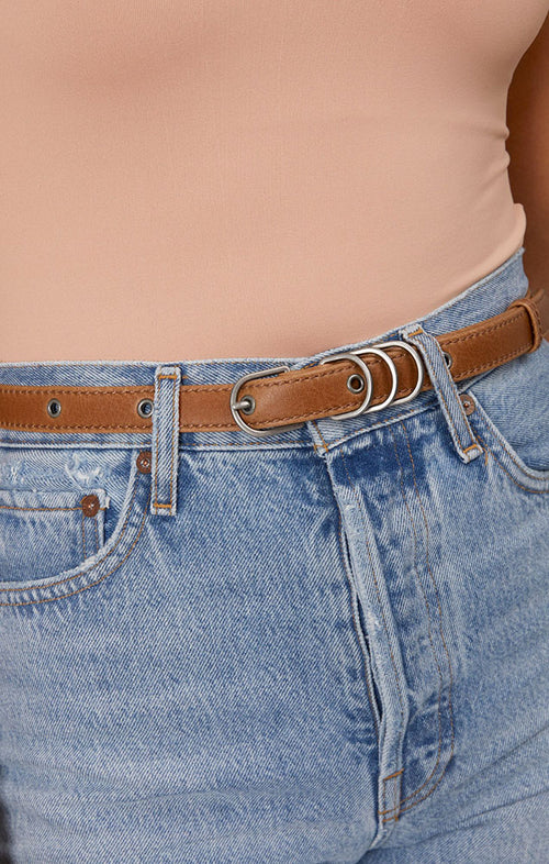 MATT & NAT JULEP VEGAN SKINNY BELT IN CHILI