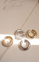 LUV AJ PAVÉ AMALFI EAR CUFF IN GOLD