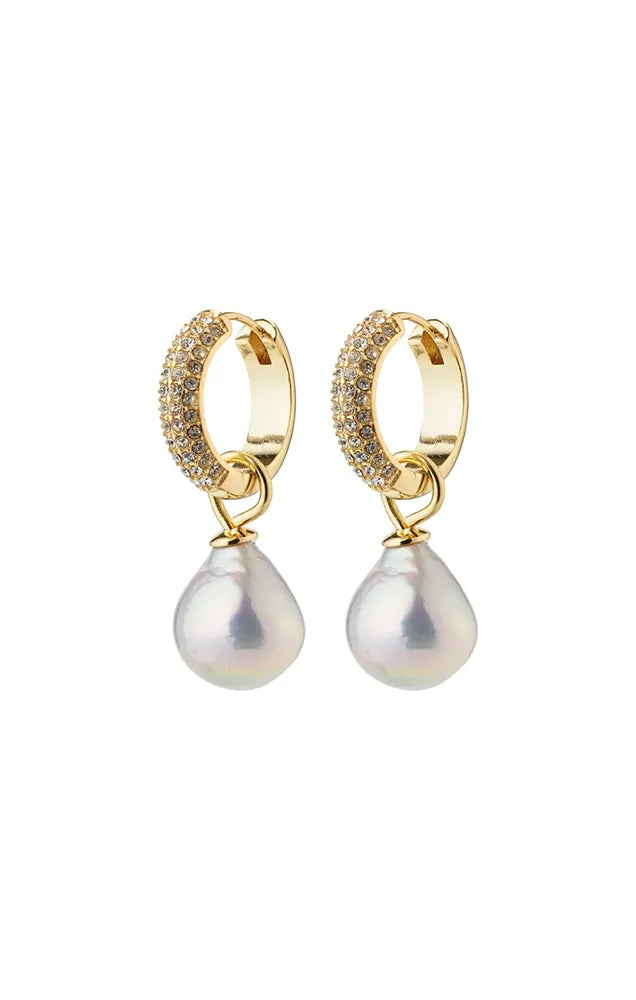 PILGRIM EDELE PEARL EARRINGS IN GOLD