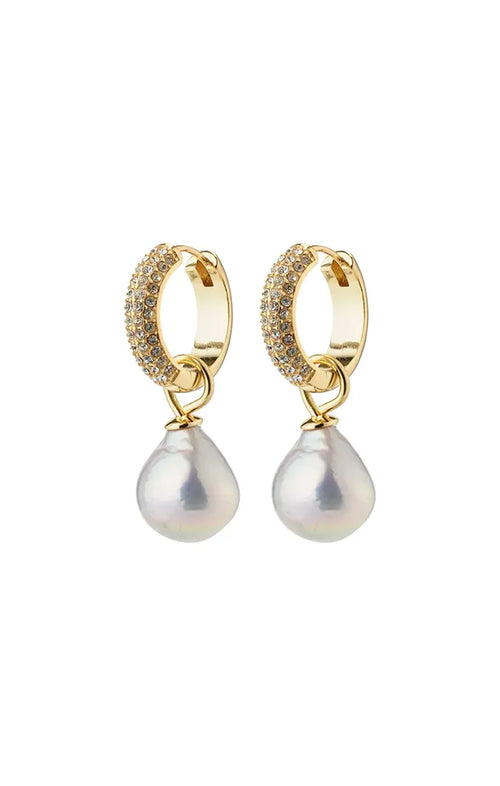 PILGRIM EDELE PEARL EARRINGS IN GOLD