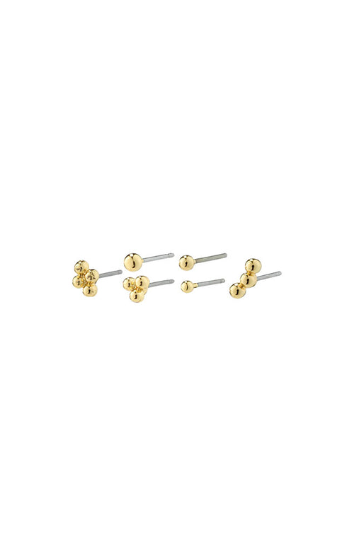 PILGRIM SOLIDARITY MULTI STUD EARRING SET IN GOLD