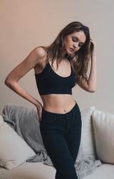 LOW BACK BRALETTE IN BLACK